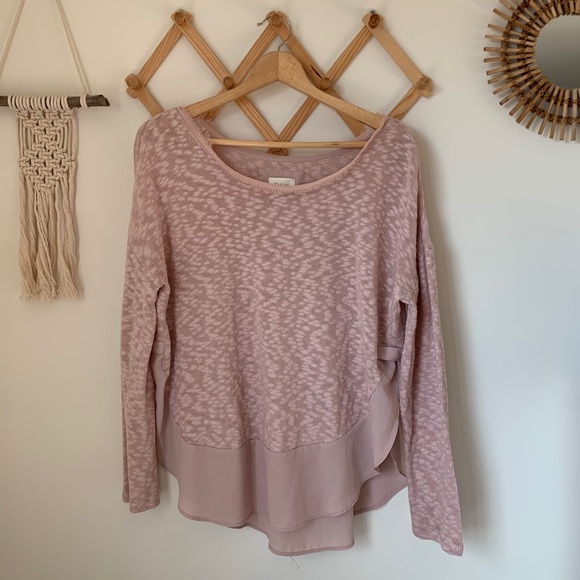 Anthropologie Sweaters - Anthropologie Deletta Blush Knit Top